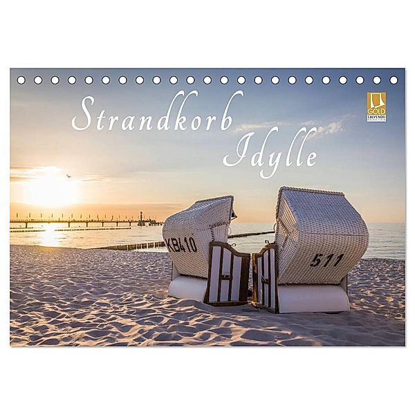 Strandkorb Idylle (Tischkalender 2024 DIN A5 quer), CALVENDO Monatskalender, Christian Müringer