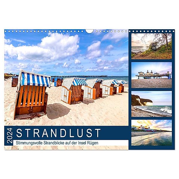 STRANDLUST Insel Rügen (Wandkalender 2024 DIN A3 quer), CALVENDO Monatskalender, Andrea Dreegmeyer