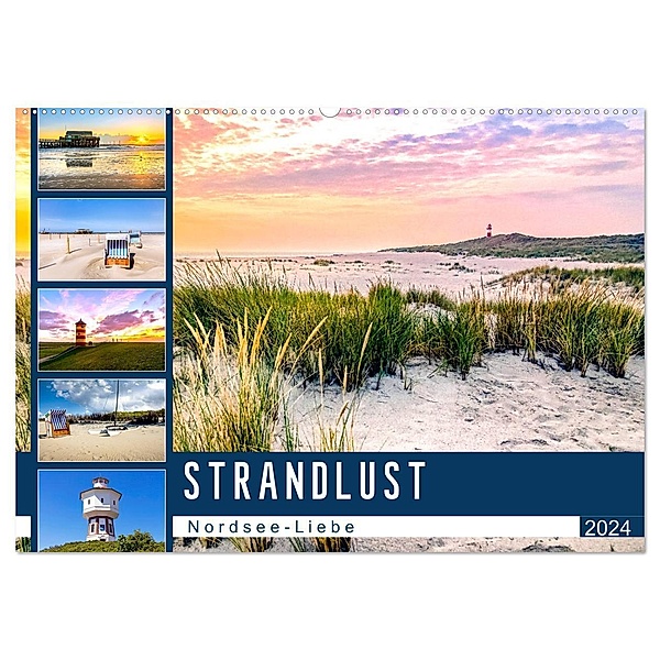 Strandlust Nordsee-Liebe (Wandkalender 2024 DIN A2 quer), CALVENDO Monatskalender, Andrea Dreegmeyer