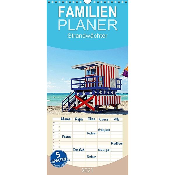 Strandwächter - Familienplaner hoch (Wandkalender 2021 , 21 cm x 45 cm, hoch), Andrea Damm