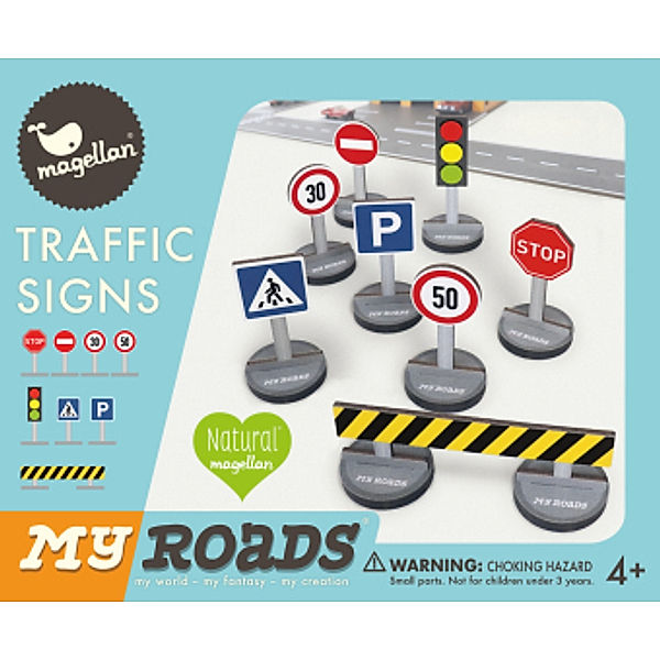 Magellan Verlag Straßenbau-Set MyRoads TRAFFIC SIGNS 17-teilig