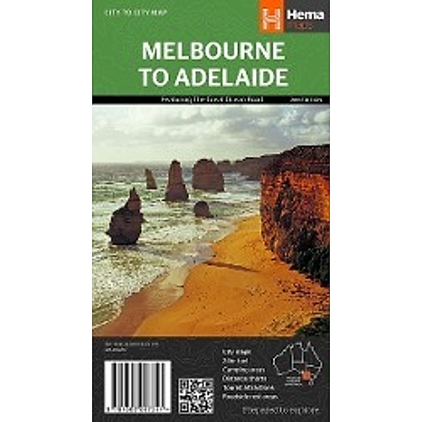 Straßenkarte Melbourne to Adelaide