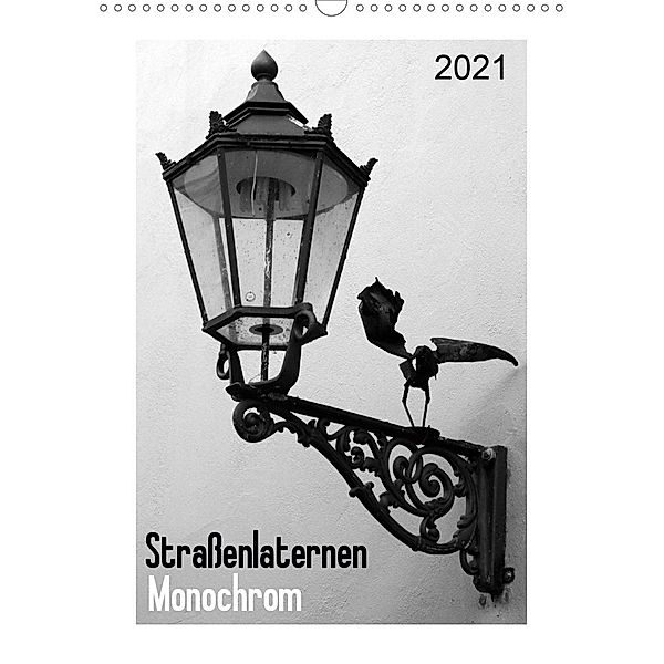 Straßenlaternen Monochrom (Wandkalender 2021 DIN A3 hoch), Schnellewelten