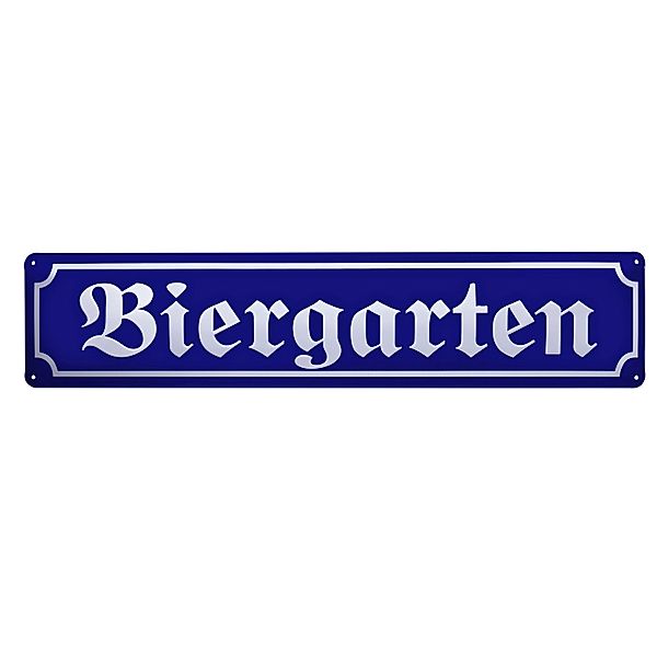 Strassenschild Biergarten