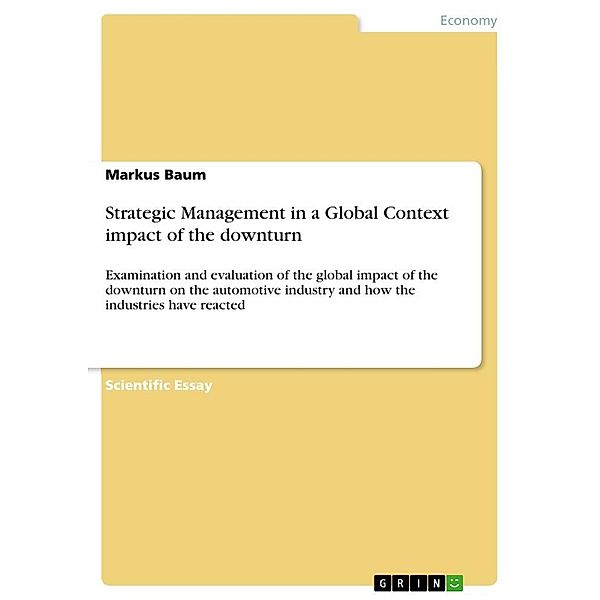 Strategic Management in a Global Context impact of the downturn, Markus Baum