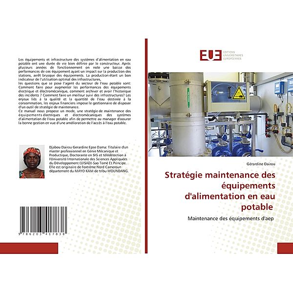 Stratégie maintenance des équipements d'alimentation en eau potable, Gérardine Dairou