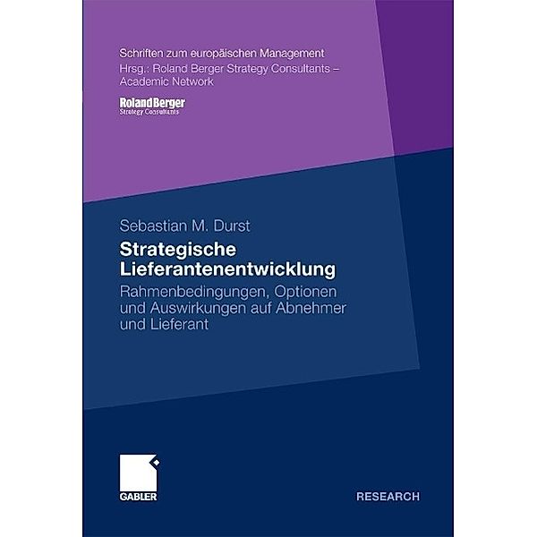 Strategische Lieferantenentwicklung / Schriften zum europäischen Management, Sebastian Durst