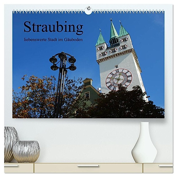 Straubing, liebenswerte Stadt im Gäuboden (hochwertiger Premium Wandkalender 2024 DIN A2 quer), Kunstdruck in Hochglanz, Karin Stein