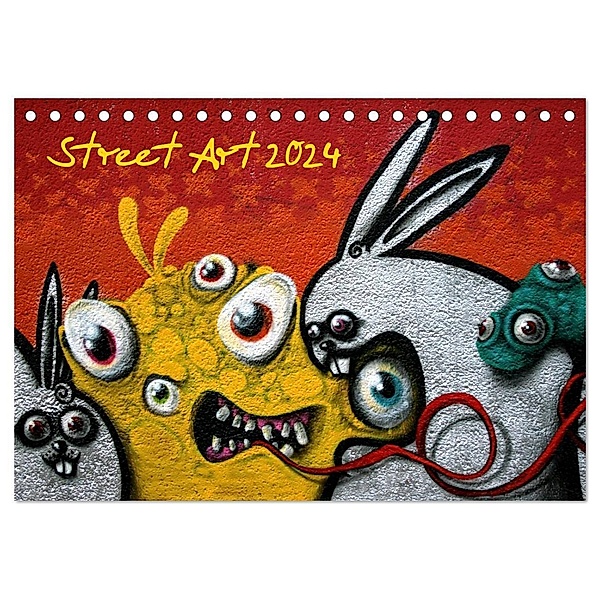 Street-Art 2024 / CH-Version (Tischkalender 2024 DIN A5 quer), CALVENDO Monatskalender, Kerstin Stolzenburg