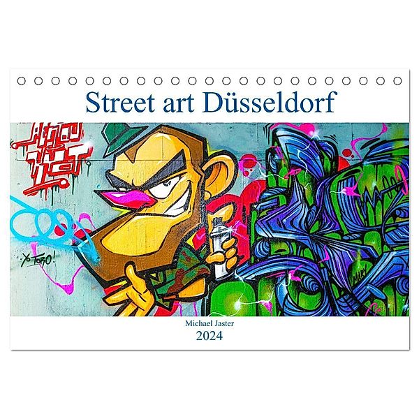 Street art Düsseldorf Michael Jaster (Tischkalender 2024 DIN A5 quer), CALVENDO Monatskalender, Michael Jaster Fotografie Düsseldorf