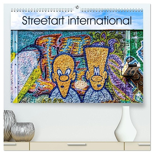 Streetart international (hochwertiger Premium Wandkalender 2024 DIN A2 quer), Kunstdruck in Hochglanz, Berlin, Andreas Schön