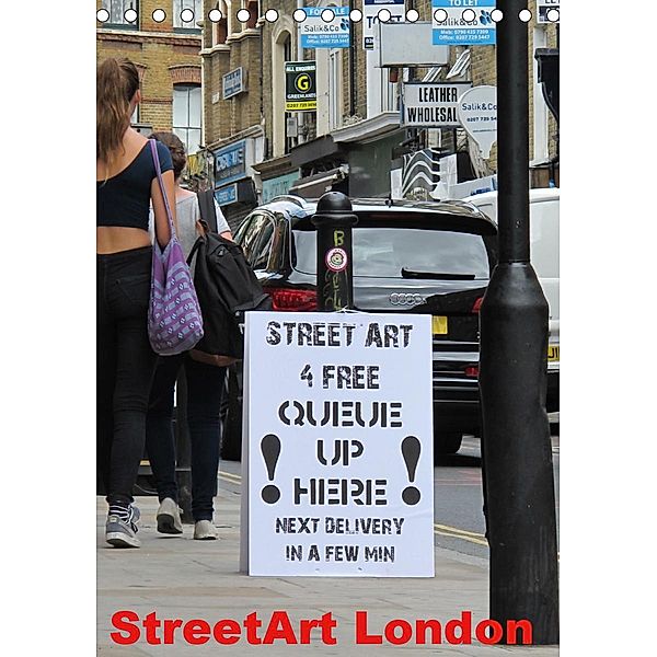 StreetArt London (Tischkalender 2021 DIN A5 hoch), zwayne/steckandose.com