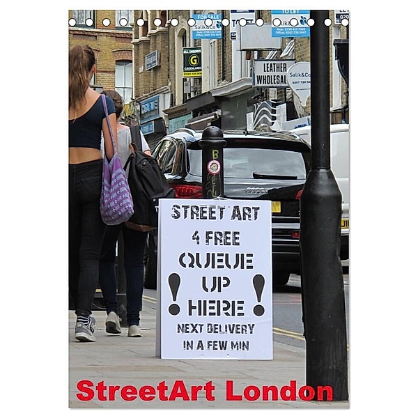 StreetArt London (Tischkalender 2024 DIN A5 hoch), CALVENDO Monatskalender, zwayne/steckandose.com
