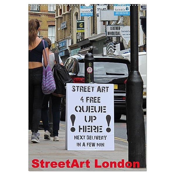 StreetArt London (Wandkalender 2024 DIN A2 hoch), CALVENDO Monatskalender, zwayne/steckandose.com