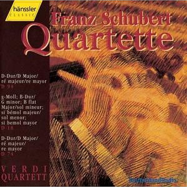 Streichquartette D 94,18+74, Verdi Quartett