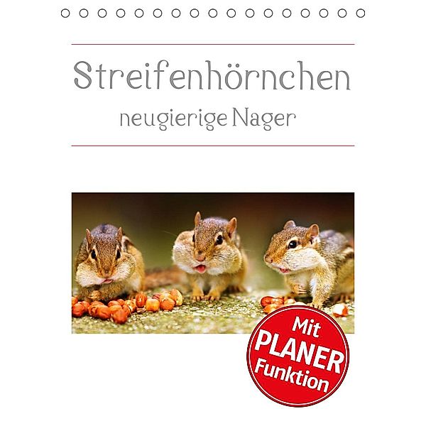 Streifenhörnchen - neugierige Nager (Tischkalender 2023 DIN A5 hoch), Stefan Mosert