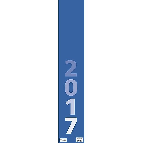 Streifenkalender Blau 2017