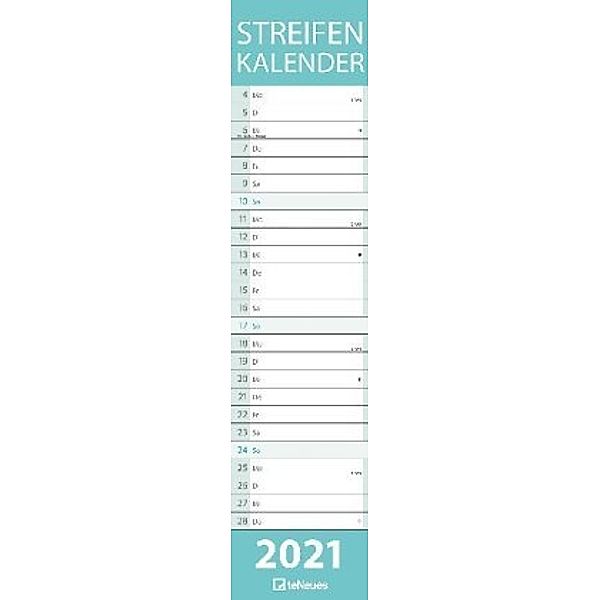 Streifenkalender PASTELL 2021
