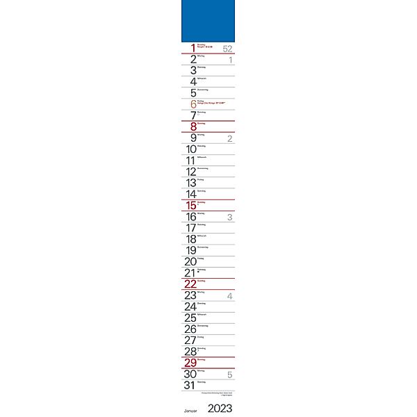 Streifenplaner Blau 2023