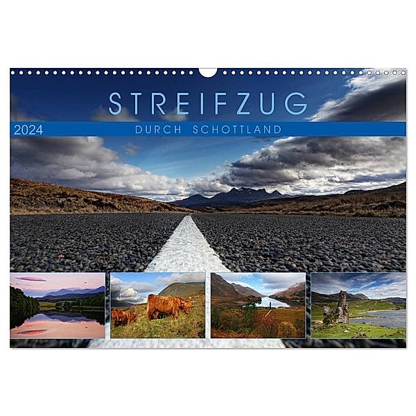 Streifzug durch Schottland (Wandkalender 2024 DIN A3 quer), CALVENDO Monatskalender, Martina Cross