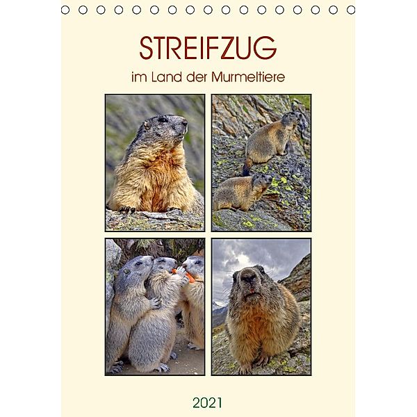 STREIFZUG im Land der Murmeltiere (Tischkalender 2021 DIN A5 hoch), Susan Michel