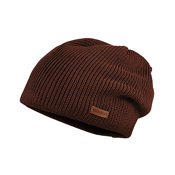 maximo Strick-Beanie PERLFANG in cherry brown