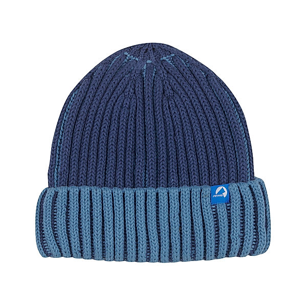 finkid Strick-Beanie PIPPALOT in navy/dove