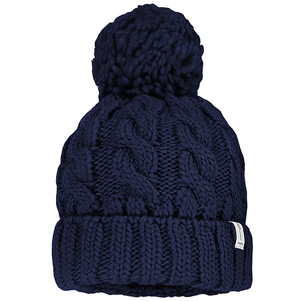 maximo Strick-Bommelmütze CABLE in navy
