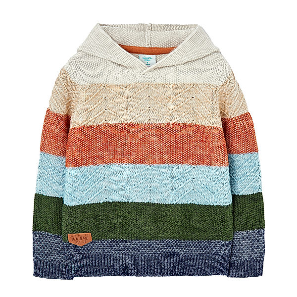 Boboli Strick-Kapuzenpullover STRIPES in bunt