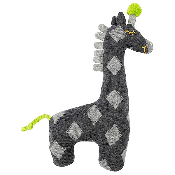 Die Spiegelburg Strick-Kuscheltier GIRAFFE (32 cm) in grau