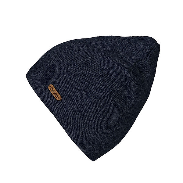 CeLaVi Strick-Mütze CE-LA-WINTER doppellagig mit Wolle in navy