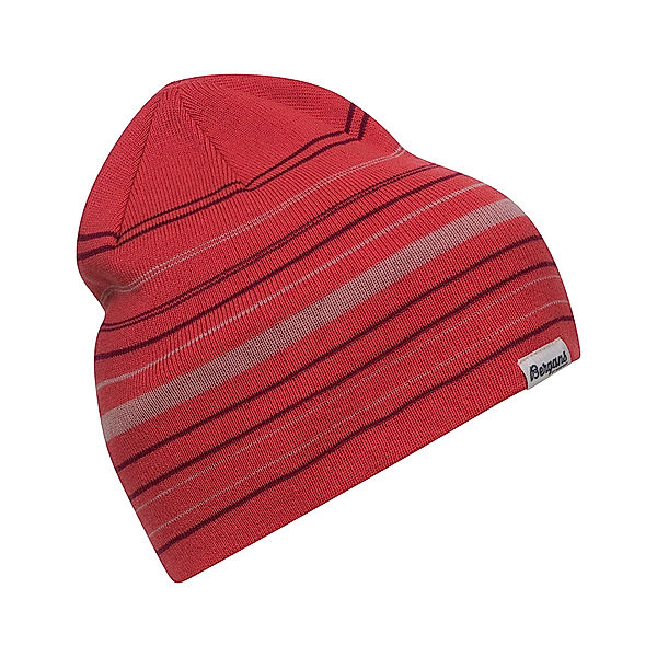 Bergans Strick-Mütze STRIPED YOUTH mit Merino in rot