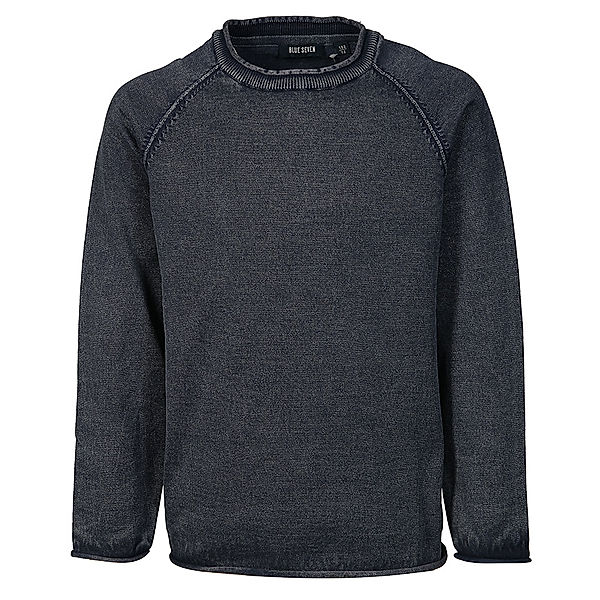 BLUE SEVEN Strick-Pullover CITY CHIC in blau melange