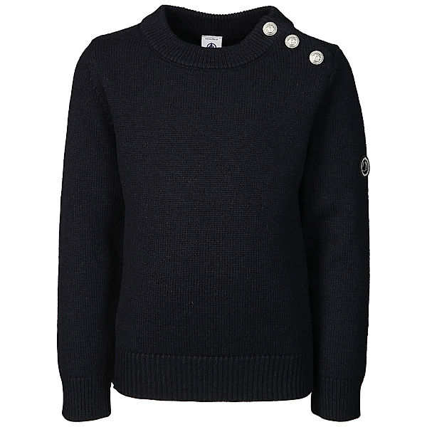 Petit Bateau Strick-Pullover LOGIQUE mit Wolle in marine