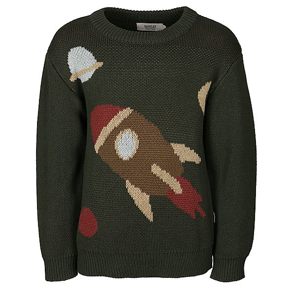 Wheat Strick-Pullover ROCKET in forest night