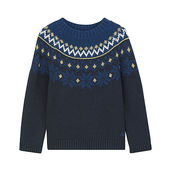 Petit Bateau Strick-Pullover TOANO mit Wolle in smoking/multico