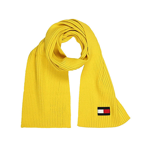 TOMMY HILFIGER Strick-Schal BIG FLAG in gelb