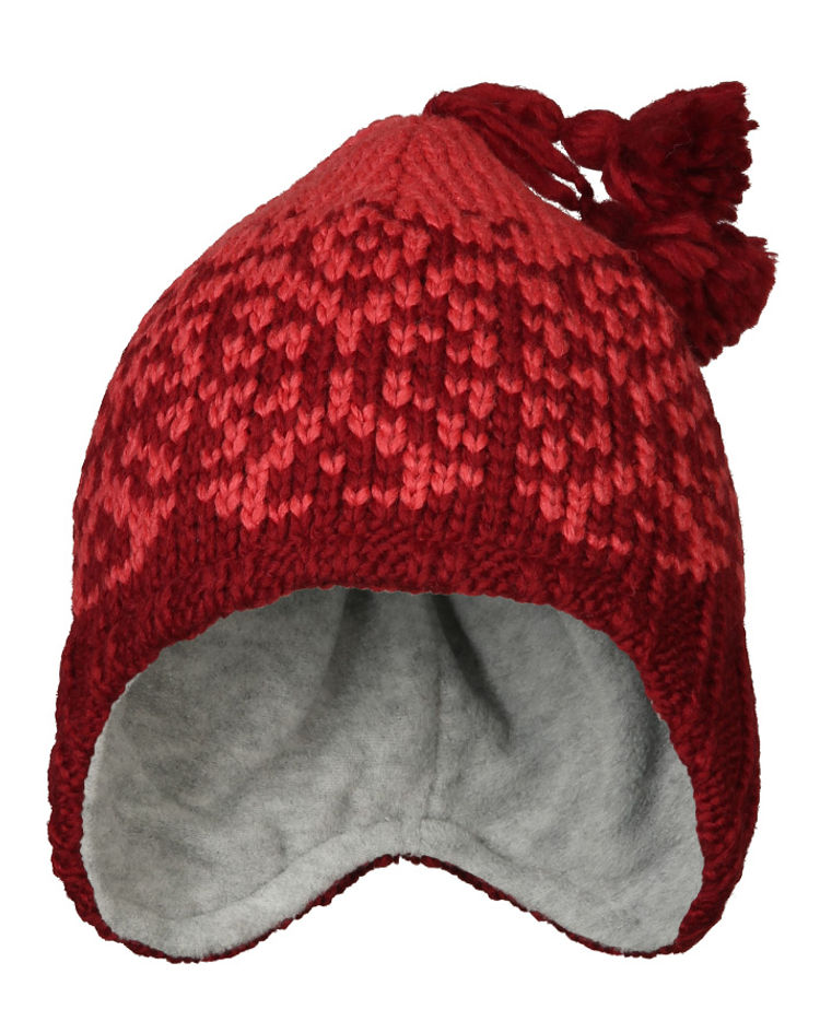 Strick-Wintermütze PEPPI mit Wolle in beet red rose kaufen
