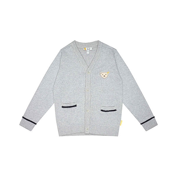 Steiff Strickjacke BOYS SPECIAL DAY in soft grey melange