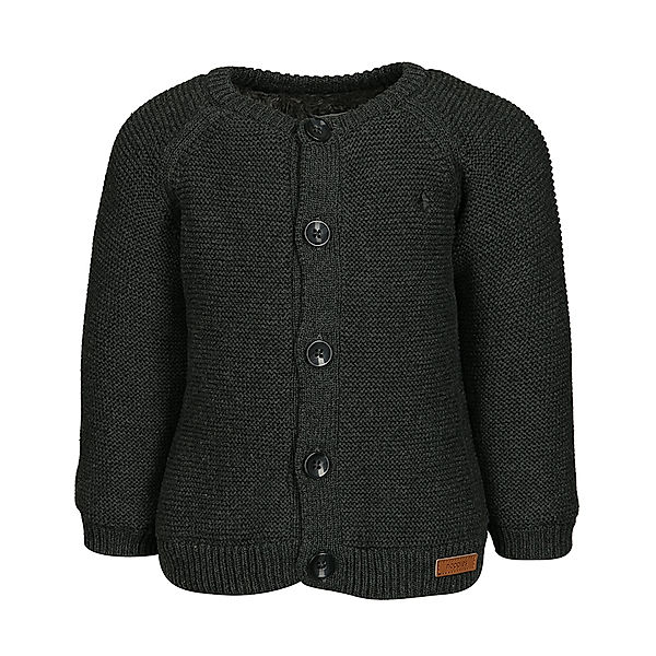 noppies Strickjacke DANI KNIT mit Teddyfutter in dunkelgrau