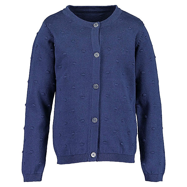 BLUE SEVEN Strickjacke ESSENTIALS – KNITTED DOTS in dunkelblau