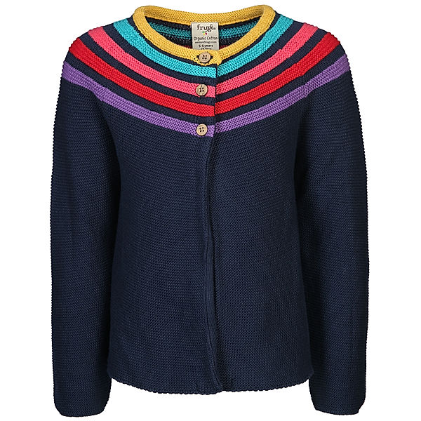 frugi Strickjacke GABBIE - RAINBOW in indigo