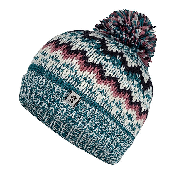 TROLLKIDS Strickmütze GIRLS KRISTIANSAND in teal/mauve/navy