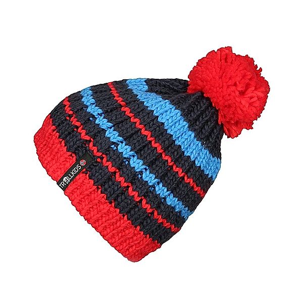 TROLLKIDS Strickmütze HAFJELL BOBBLE in navy/blau/rot