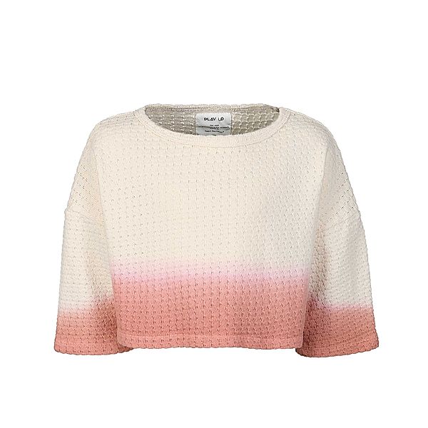 PLAY UP Strickpullover DIP DYE in creme/koralle