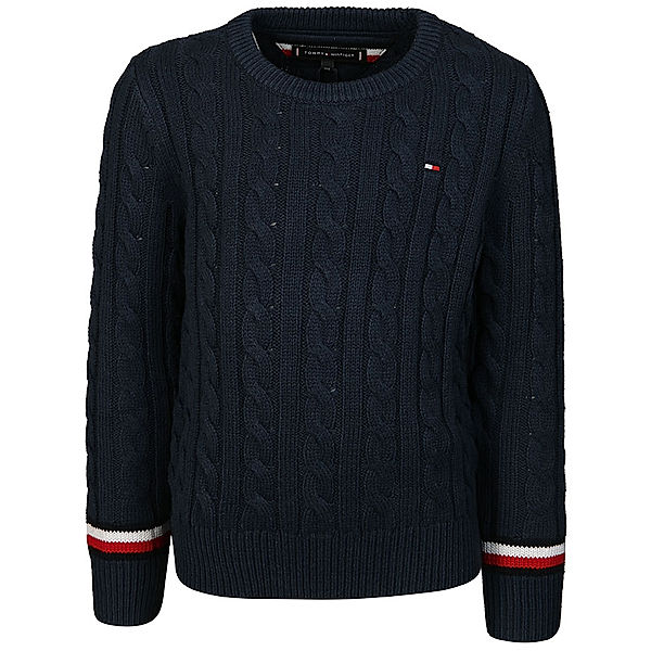 TOMMY HILFIGER Strickpullover ESSENTIAL CABLE in twilight navy