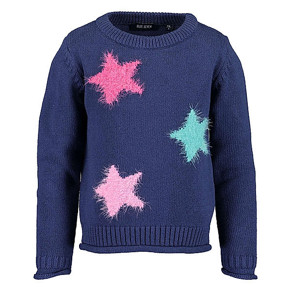 BLUE SEVEN Strickpullover FRIENDSHIP – STARS in nachtblau