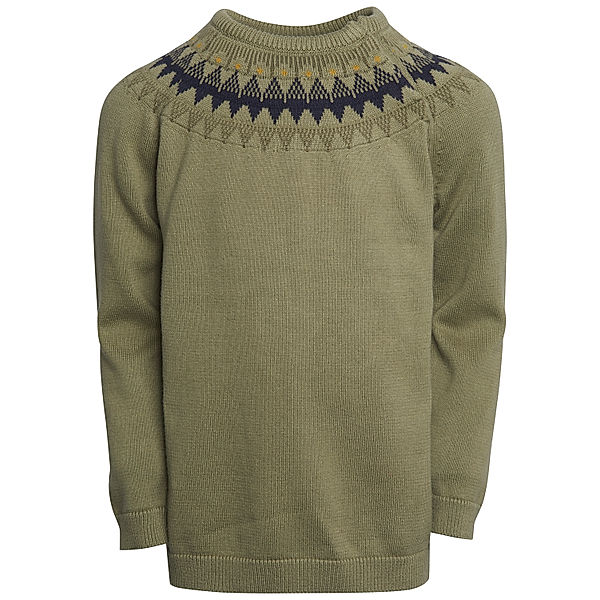 En Fant Strickpullover KNIT W PATTERN in burnt olive