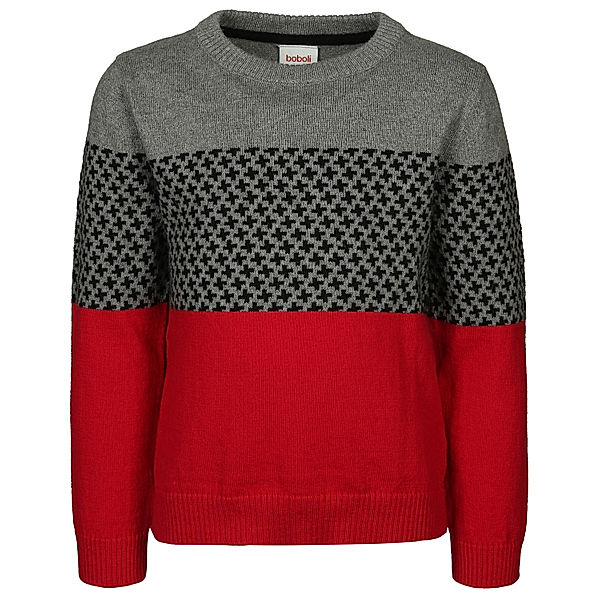 Boboli Strickpullover PATRON in rot/grau