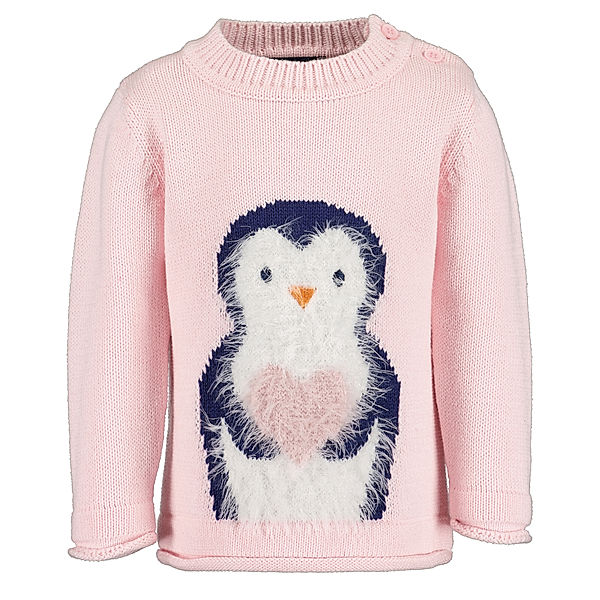 BLUE SEVEN Strickpullover PENGUIN LOVE in rosa